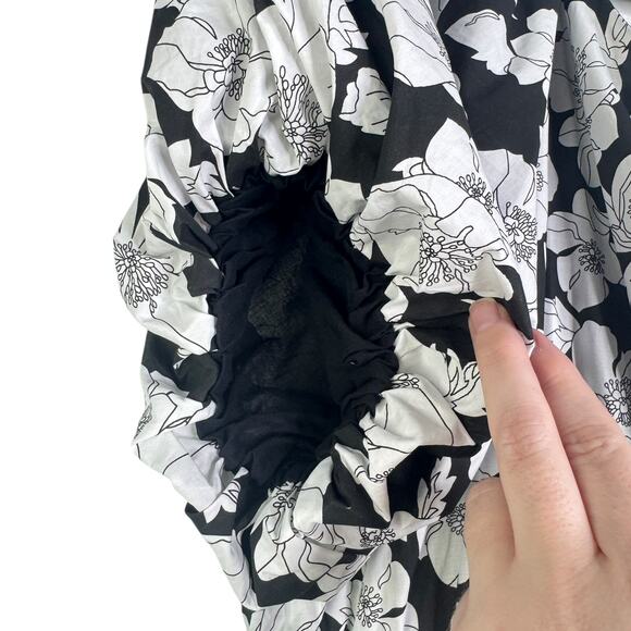 Hyacinth House Tuckernuck Maureen One Shoulder Black & White Maxi Dress Large - Picture 9 of 16